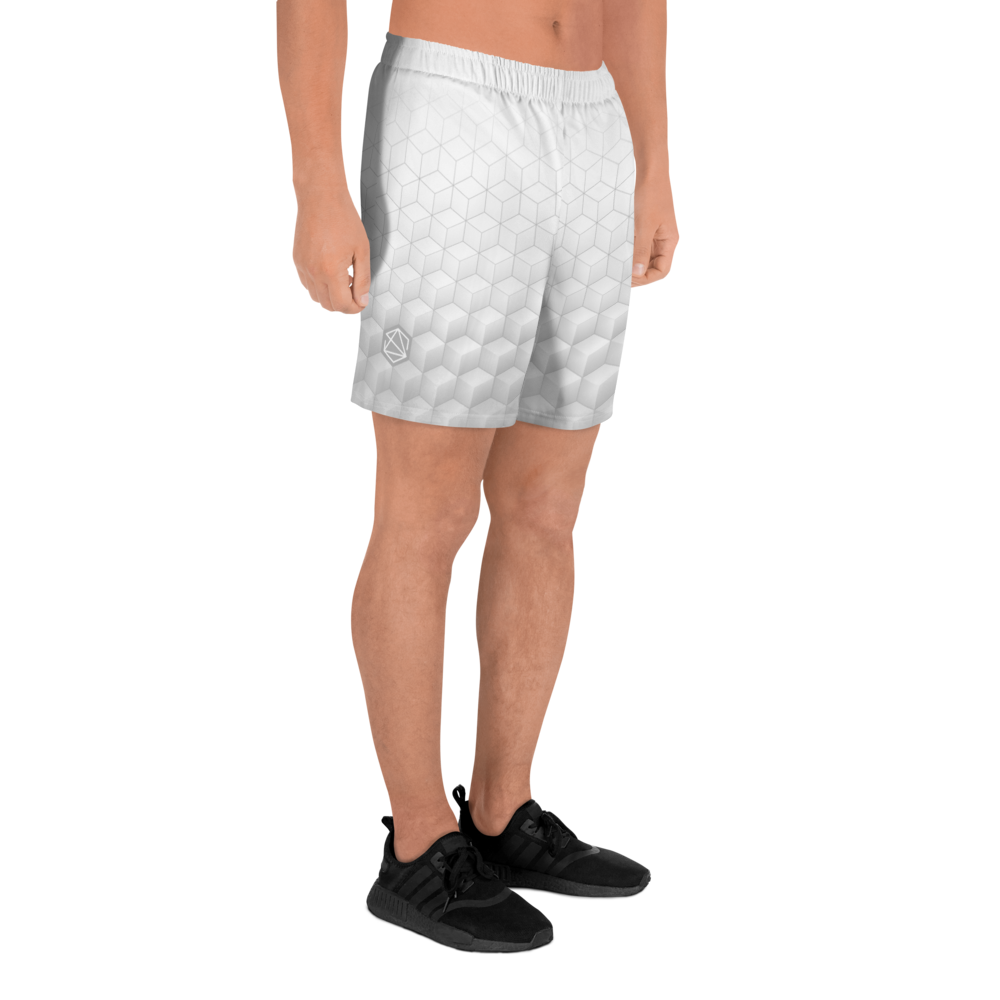 Breathable Active Aesthetic Structure Men's Athletic White Shorts