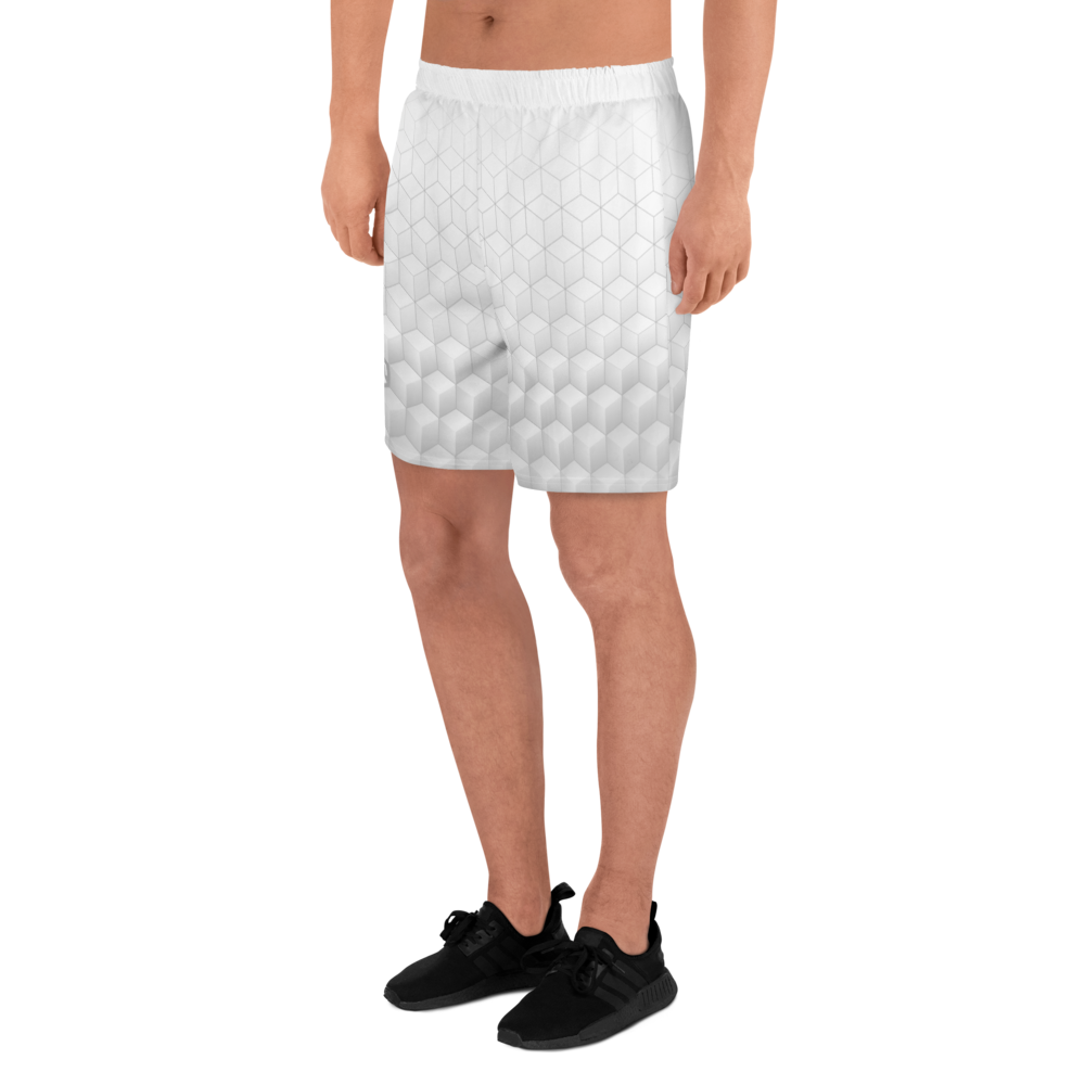 Breathable Active Aesthetic Structure Men's Athletic White Shorts