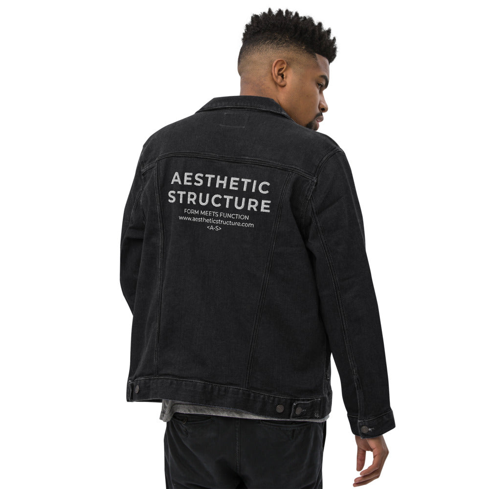 Aesthetic Structure Black Unisex Denim Jacket