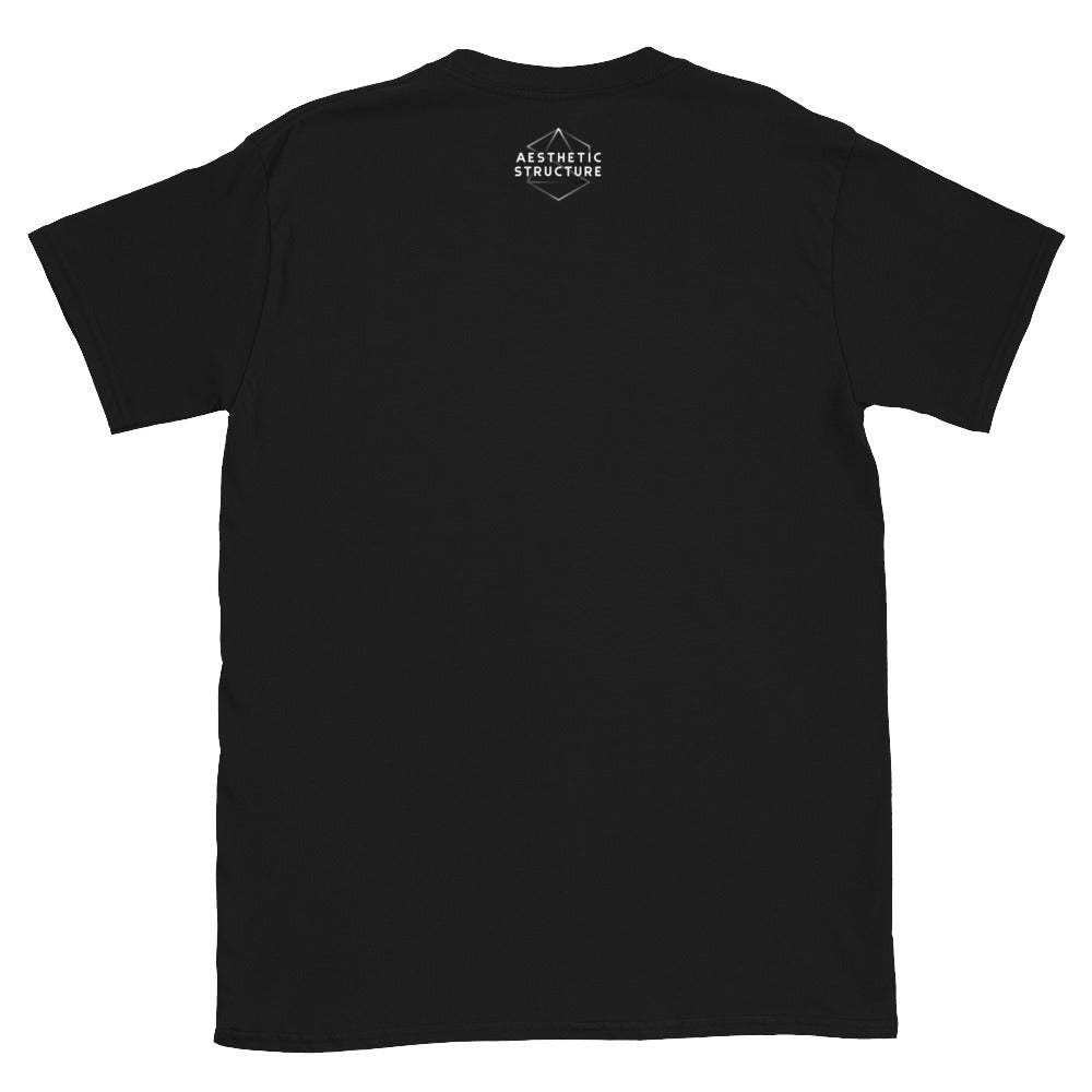Flattering BLACK Aesthetic Structure SHARP Short-Sleeve Unisex T-Shirt